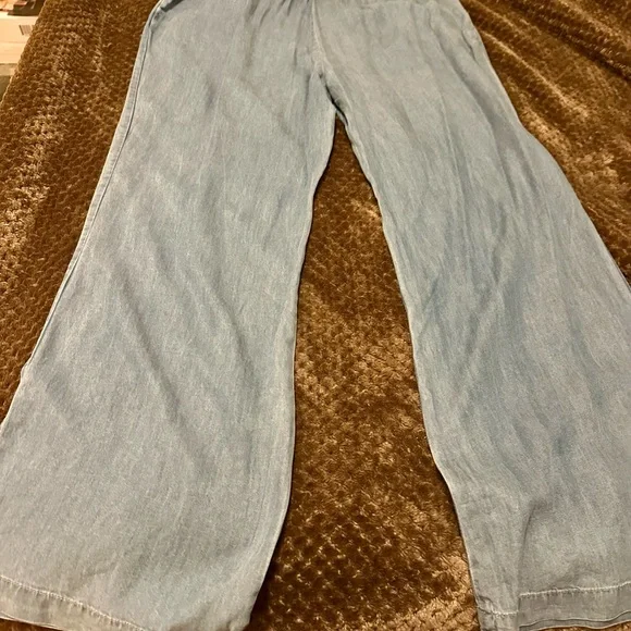 Adrienne Vittadini Blue Wide-Leg Palazzo Pants - Picture 4 of 7